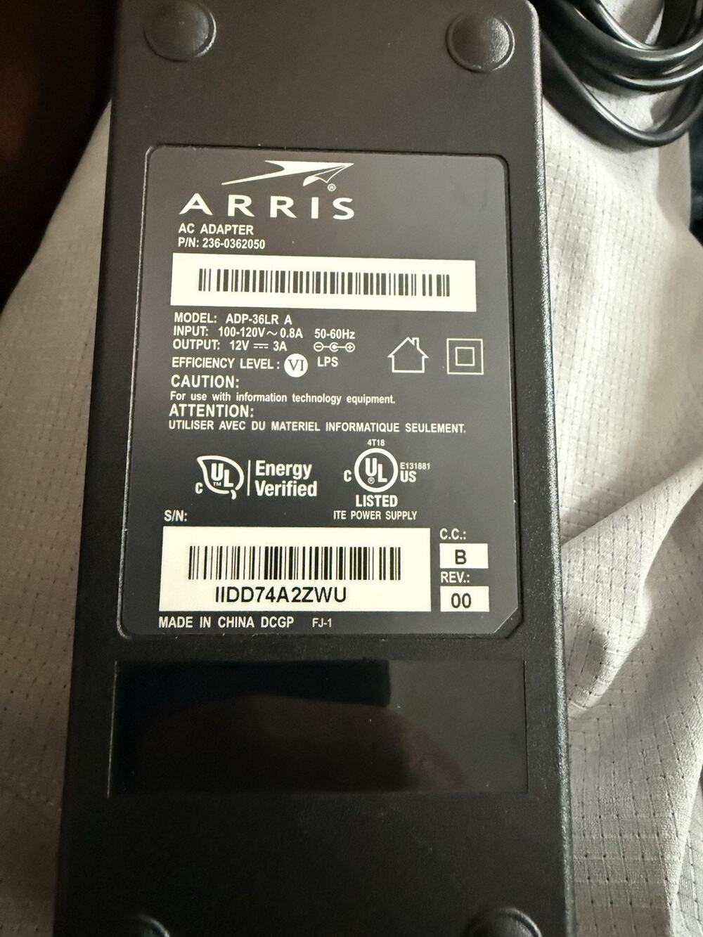 Arris 236‑0362050 Power Supply 18V